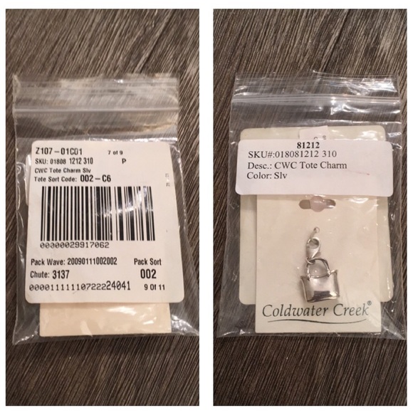 Sterling Silver Tote Handbag Charm Coldwater Creek - Picture 7 of 8